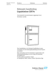 Endress+Hauser Liquistation CSF34 Beknopte Handleiding
