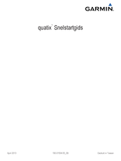 Garmin quatix Snelstartgids