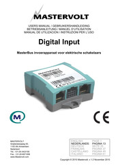 Mastervolt 77031400 Gebruikershandleiding