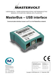 Mastervolt MasterBus-USB interface Gebruikershandleiding