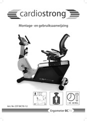 CARDIOSTRONG CST-BC70-12 Montage- En Gebruiksaanwijzing