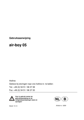 Boyens Backservice air-boy 05 Gebruiksaanwijzing