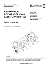 Redexim BOX-GRADER 1500 Gebruikershandleiding