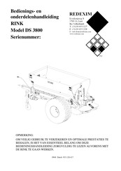 Redexim DS 3800 Bedienings- En Installatiehandleiding