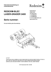 Redexim BLEC LASER-GRADER 2400 Gebruikershandleiding