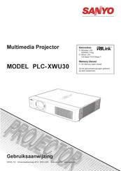 Sanyo PLC-XWU30 Gebruiksaanwijzing