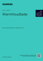 Siemens BI710.1.1, BI910.1.1 Gebruikershandleiding En Installatie-Instructies