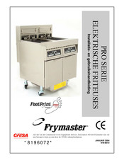 Frymaster PRO Series Installatie- En Gebruikershandleiding