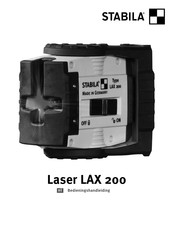 Stabila LAX 200 Bedieningshandleiding
