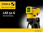 Stabila LAX 50 G Gebruiksaanwijzing