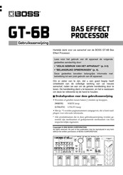 Boss GT-6B Gebruiksaanwijzing