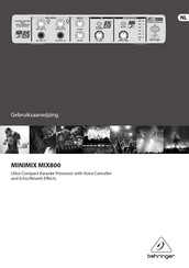 Behringer MINIMIX MIX800 Gebruiksaanwijzing