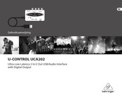 Behringer U-CONTROL UCA202 Gebruiksaanwijzing