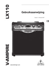 Behringer V-AMPIRE LX110 Gebruiksaanwijzing