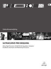 Behringer ULTRACURVE PRO DEQ2496 Gebruiksaanwijzing