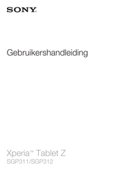 Sony SGP311 Gebruikershandleiding