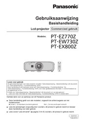 Panasonic PT-EX800Z Gebruiksaanwijzing