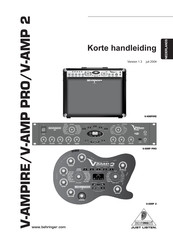 Behringer V-AMP 2 Korte Handleiding
