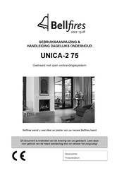 Bellfires UNICA-2 75 Gebruiksaanwijzing & Handleiding Onderhoud