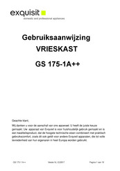 Exquisit GS 175-1A++ Gebruiksaanwijzing