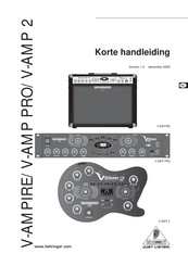 Behringer V-AMP PRO Korte Handleiding