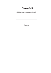 Vasco M3 Gebruiksaanwijzing