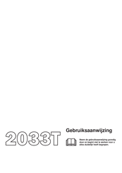 McCulloch 2033T Gebruiksaanwijzing