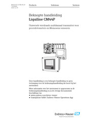 Endress+Hauser Liquiline CM44P Beknopte Handleiding