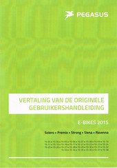 Pegasus Solero E8F LT Vertaling Van De Originele Gebruikershandleiding