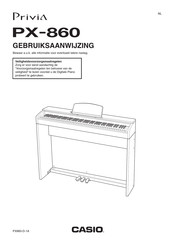 Casio Privia PX-860 Gebruiksaanwijzing