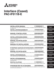 Mitsubishi Electric PAC-IF011B-E Installatiehandleiding