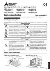 Mitsubishi Electric Lossnay LGH-80RX5-E Bedieningsinstructies