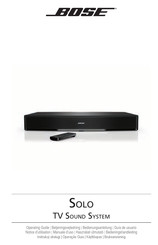 Bose Solo Bedieningshandleiding