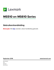 Lexmark MS510dn Gebruikershandleiding
