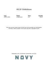 Novy HRDF 1060 Handleiding