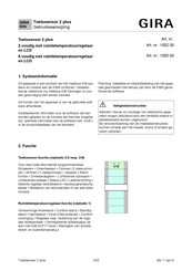 Gira 2 plus Gebruiksaanwijzing