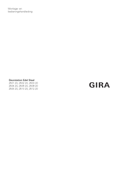 Gira Edel Staal Montage- En Bedieningshandleiding