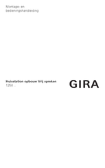 Gira 1250 Series Montage- En Bedieningshandleiding
