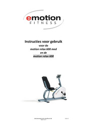 Emotion Fitness motion relax 600 med Instructies Voor Gebruik
