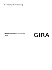 Gira 2606 Series Bedieningshandleiding