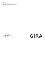 Gira 1200 Series Montage- En Bedieningshandleiding