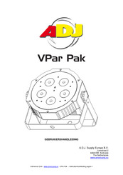 ADJ VPar Pak Gebruikershandleiding