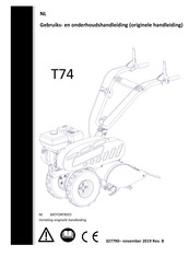 EuroGarden T74 Gebruiks- En Onderhoudshandleiding