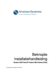 American Dynamics ADCi400-D051 Beknopte Installatiehandleiding
