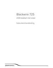 Plantronics Blackwire 725 Gebruikershandleiding