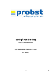 probst FTZ-MULTI-15 Bedrijfshandleiding