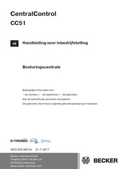 Becker B-Tronic CentralControl CC51 Handleiding Voor Inbedrijfstelling