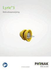 Phonak Lyric 3 Gebruiksaanwijzing
