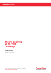 Thermo Fisher Scientific SL 16R Gebruiksaanwijzing