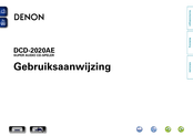 Denon DCD-2020AE Gebruiksaanwijzing